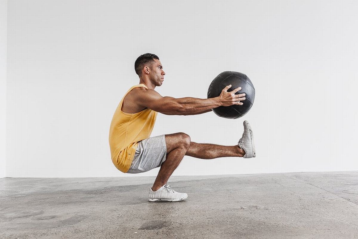 Nobull Men's Tank Tops Yellow | Australia (EF6240)
